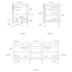 Gareth French Country Carrara Marble White Wood Double Vanity Sink - 72"|