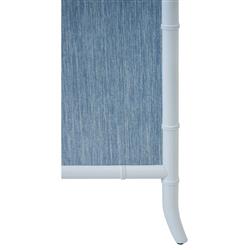 Worlds Away Beckett Modern Classic Blue Bamboo Grasscloth Chest|