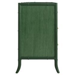Worlds Away Beckett Modern Classic Green Bamboo Grasscloth Chest|