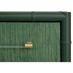 Worlds Away Beckett Modern Classic Green Bamboo Grasscloth Chest|