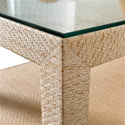 Worlds Away Douglas Coastal Beach Natural Grasscloth Nightstand|