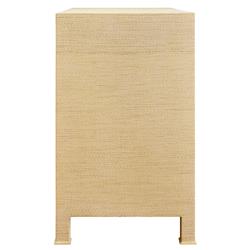 Worlds Away Getty Modern Classic Natural Grasscloth Chest|