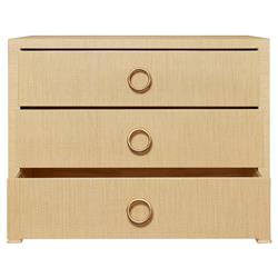 Worlds Away Getty Modern Classic Natural Grasscloth Chest|
