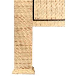 Worlds Away Getty Modern Classic Natural Grasscloth Chest|