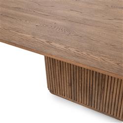 Velle Coastal Beach Brown Oak Square Dining Table - 60"|