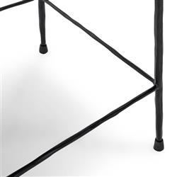 Geraldine Industrial Loft Grey Hair On Hide Iron Spindle Backless Counter Stool|