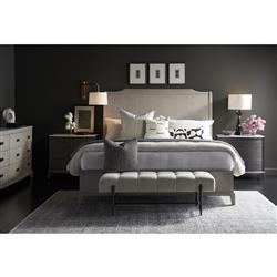 Celia Modern Classic Brown Oak Bed - Queen|