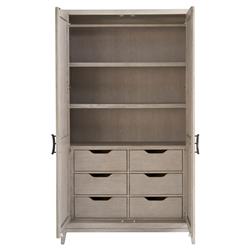 Chelle French Country Brown Oak Wardrobe|