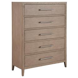 Greig Modern Classic Grey Oak Wood Tall Chest|