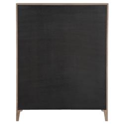 Greig Modern Classic Grey Oak Wood Tall Chest|