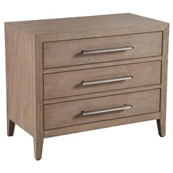 Greig Modern Classic Grey Oak Wood Nightstand|