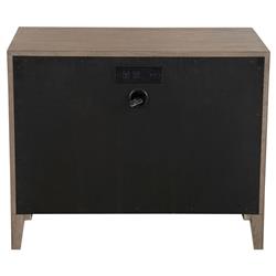 Greig Modern Classic Grey Oak Wood Nightstand|