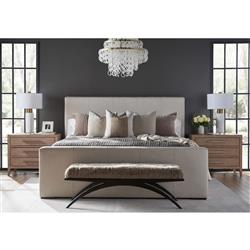 Greig Modern Classic Grey Oak Wood Nightstand|