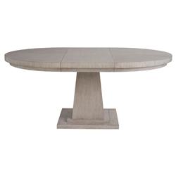 Harley Modern Classic Brown Oak Round Extendable Dining Table - 52-72"|