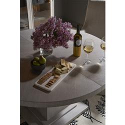 Harley Modern Classic Brown Oak Round Extendable Dining Table - 52-72"|