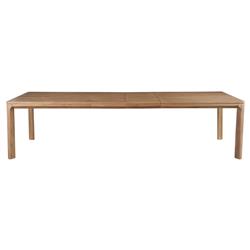 Carl Rustic Lodge Brown Oak Extendable Dining Table - 86-104"|