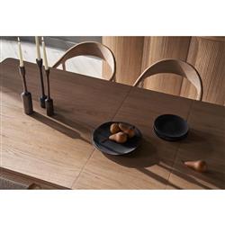 Carl Rustic Lodge Brown Oak Extendable Dining Table - 86-104"|