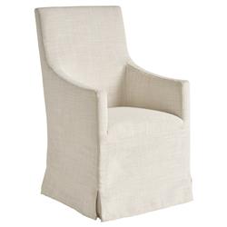 Gerald Modern Classic Beige Slipcovered Dining Arm Chair|