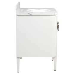 Sazana Modern Classic Carrara Marble White Oak Vanity Sink - 30"|