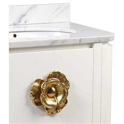 Sazana Modern Classic Carrara Marble White Oak Vanity Sink - 30"|