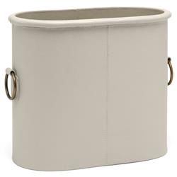 Pigeon and Poodle Ogden Modern Light Grey Leather Magazine Holder|