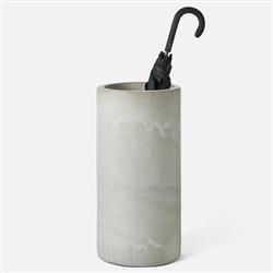 Pigeon and Poodle Maribo Industrial Rustic White Stoneware Umbrella Stand|