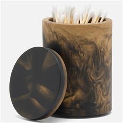 Pigeon and Poodle Duluth Global Swirled Black Resin Canister - Small|