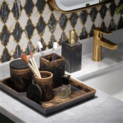 Pigeon and Poodle Duluth Global Swirled Black Resin Canister - Small|