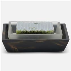 Pigeon and Poodle Duluth Global Swirled Black Resin Soap Dish|