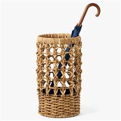 Pigeon and Poodle Delray Coastal Natural Woven Water Hyacinth Umbrella Stand|