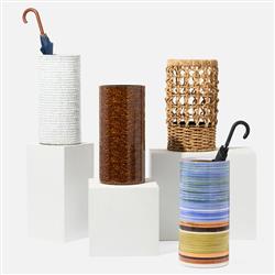 Pigeon and Poodle Delray Coastal Natural Woven Water Hyacinth Umbrella Stand|