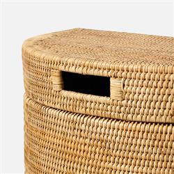 Pigeon and Poodle Belek Coastal Beach Natural Woven Rattan Hamper|