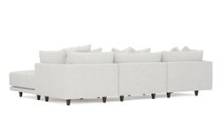 Toulouse Heathered Ivory Performance Modular 4-Piece Chaise Sectional - Right Chaise - 129"|