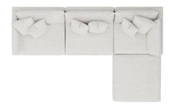 Toulouse Heathered Ivory Performance Modular 4-Piece Chaise Sectional - Right Chaise - 129"|