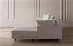 Toulouse Heathered Ivory Performance Modular 4-Piece Chaise Sectional - Right Chaise - 129"|