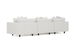 Toulouse Heathered Ivory Performance Modular 4-Piece Chaise Sectional - Left Chaise - 129&quot;|