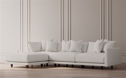 Toulouse Heathered Ivory Performance Modular 4-Piece Chaise Sectional - Left Chaise - 129&quot;|