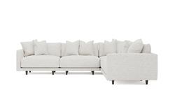 Toulouse Heathered Ivory Performance Modular 5-Piece Corner Sectional - 129&quot;|