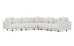 Toulouse Heathered Ivory Performance Modular 5-Piece Corner Sectional - 129&quot;|