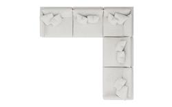 Toulouse Heathered Ivory Performance Modular 5-Piece Corner Sectional - 129&quot;|