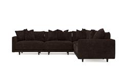 Toulouse Dark Chocolate Modular 5-Piece Corner Sectional - 129&quot;|