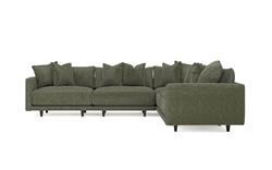 Toulouse Sage Green Modular 5-Piece Corner Sectional - 129&quot;|