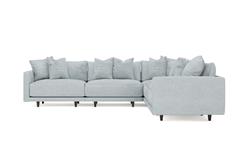 Toulouse Pale Blue Modular 5-Piece Corner Sectional - 129&quot;|
