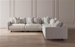 Toulouse Sea Salt Performance Modular 5-Piece Corner Sectional - 129&quot;|