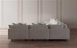 Toulouse Heathered Ivory Performance Modular 7-Piece Corner Sectional With Ottoman - Left End - 171&quot;|