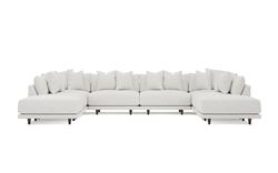 Toulouse Heathered Ivory Performance Modular 8-Piece U-Shaped Sectional - 166&quot;|
