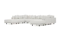 Toulouse Heathered Ivory Performance Modular 8-Piece U-Shaped Sectional - 166&quot;|