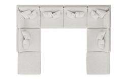 Toulouse Heathered Ivory Performance Modular 8-Piece U-Shaped Sectional - 166&quot;|