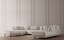 Toulouse Heathered Ivory Performance Modular 8-Piece U-Shaped Sectional - 166&quot;|