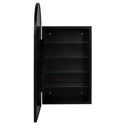 Alaina Modern Classic Black Arched Medicine Cabinet Mirror|